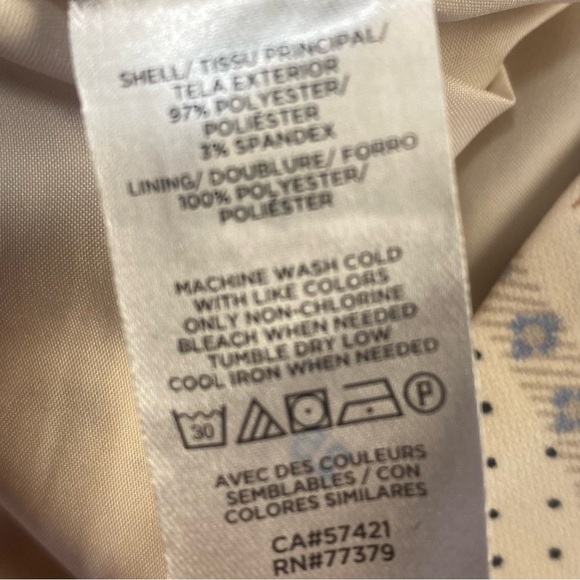 Ann Taylor Cream and Gray Knee-Length Pencil Skirt with Paisley Print Size 4 - Picture 10 of 12